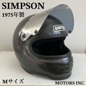 SIMPSON M61 BLACK Mサイズ 1975年製 純正フルフェイス シンプソン 黒 ブラック シールド ビンテージヘルメット 当時物 m30 m32 m62 族ヘル