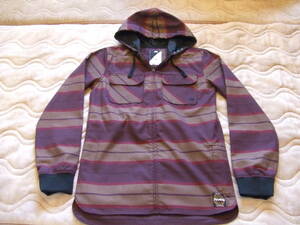 BURTON バートン ANALOG アナログ INTEGRATE HOODED FLANNEL Deep Purple 紫 S インテグレート パーカー 送料無料