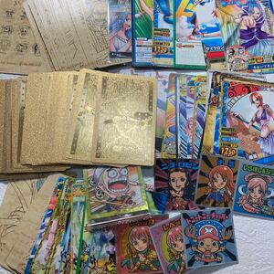 A00)ONE PIECE ワンピース ワンピーベリーマッチ ワンピースマン シール ステッカー トランプ など 大量 セット.