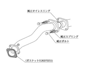 柿本改 マフラー フロントパイプ Standard スポーツマフラー ミツビシ ランサーエボリューション X CBA-CZ4A MF328 カキモト