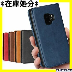 Galaxy S9 ケース SC-02K SCV38 スタンド機能 落ち着いた色 軽量 便利 レトロ ネイビー 1655