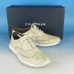 LYF12993 COLE HAAN コールハーン ZEROGRAND WING OX ウィングチップ シューズ W02584 7B ベージュ系