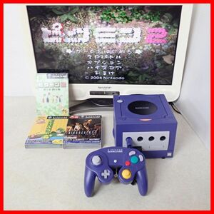 動作品 GC ゲームキューブ 本体 バイオレット+ピクミン2 等 ソフト3本セット 任天堂 Nintendo【20