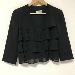 EMPORIO ARMANI 40 エンポリオアルマーニ カットソー 長袖 肩パット付き Cut and Sewn 黒 / ブラック / 10010605