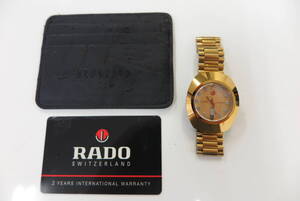 稼働品/RADO/ラドー/DIASTAR/ダイヤスター/648.0413.3/自動巻き/メンズ/腕時計/11P/デイデイト/ゴールド