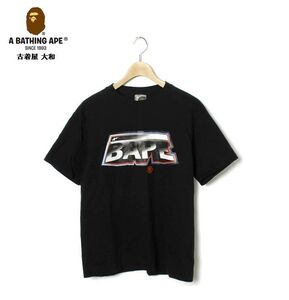 #古着屋大和 セレクトショップ 送料無料 希少 90年代 90s 初期タグ A BATHING APE ベイプ BAPE STA ロゴ Tシャツ M ブラック NIGO 猿ロゴ