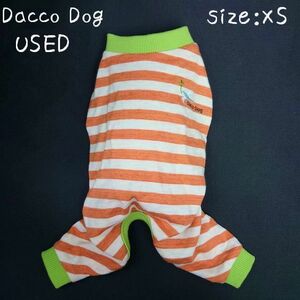 【USED美品】 Dacco Dog　XSサイズ （胴囲30） ピースフルカバーオール　オレンジ