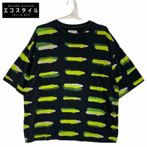 DRIES VAN NOTEN ドリスヴァンノッテン ×LENLYE ブラック プリントTシャツ ブラック SMALL トップス コットン メンズ 中古