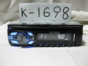 K-1698　Carrozzeria　カロッツェリア　DEH-470　MP3　フロント USB AUX　1Dサイズ　CDデッキ　故障品