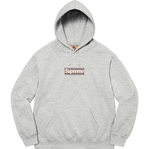 22ss Supreme / Burberry Box Logo Hooded Sweatshirt Heather Greyシュプリーム バーバリー ボックス ロゴ パーカー　スウェット　M