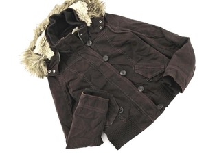 Abercrombie & Fitch アバクロンビー＆フィッチ 裏ボア ファー付 フード ジャケット sizeS/茶 ◆■ ☆ eka7 レディース