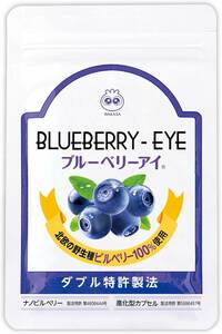 1袋（約1ヵ月分） 【公式】わかさ生活 ブルーベリーアイ 1袋 31粒入り 約1ヵ月分 ナノビルベリーエキス ルテイン ヒアルロン