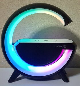 4895 未使用に近い Bluetooth ワイヤレススピーカー 3in1 Rainbow Light Wireless Charger Speaker SM-2301 USBメモリ MicroSDカード対応