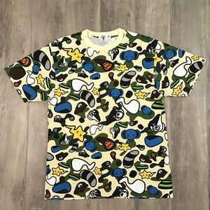 ★激レア★ KAWS × BAPE animal kingdom Tシャツ Mサイズ yellow a bathing ape カウズ エイプ ベイプ アベイシングエイプ NIGO m95