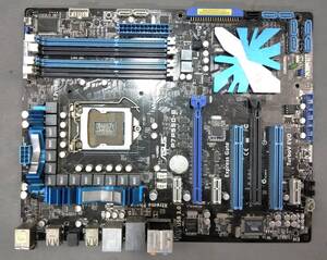 【中古パーツ】BIOS確認のみ、ASUS P7P55D-E マザーボード　ＩＯパネル LGA1156 ■MB5198