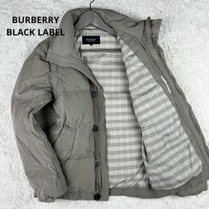 【美品 希少サイズL】 BURBERRY BLACK LABEL バーバリーブラックレーベル 2way ノバチェック メンズ ダウンジャケット ベスト アウター