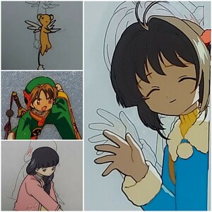 カードキャプターさくらセル画×4枚。Cardcaptor Sakura TV Anime ×4.