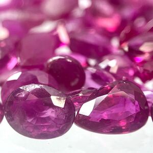 1円〜!!［天然ルビーおまとめ50ct］d 約10g ルース 裸石 宝石 ジュエリー jewelry コランダム corundum ruby 紅玉 カボション w3天14