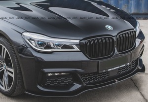 即納BMW 7シリーズG11 G12 前期Mスポーツ フロントリップ スポイラー カバー エアロ スプリッター ディフューザー カナード 純正バンパー用