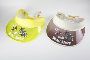 当時物 昭和レトロ TOM and JERRY トムとジェリー サンバイザー 帽子 2色セット セントエヴァンス シャポーハウス三矢 紙タグ付ファンシー