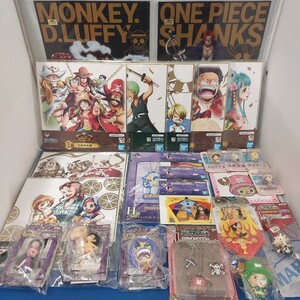 ONE PIECE/ワンピース 一番くじ 他25点セット/まとめて クリアファイル/名場面色紙/ステッカー/マスコット/ストラップ/キーホルダー/シール