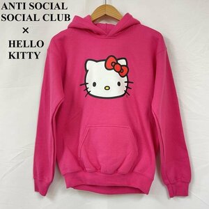 アンチソーシャルソーシャルクラブ HELLO KITTY サンリオ　プルオーバー　フーディ　コラボ パーカー パーカー XS 桃 / ピンク