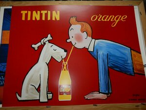 ☆本日放出特価☆TINTIN☆ Orange ☆SAVIGNAC☆サイズ 80ｘ60cm ☆レイモン・サヴィニャック ☆タンタン・オレンジ ☆ポスター