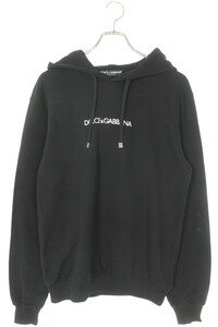 ドルチェアンドガッバーナ DOLCE & GABBANA G9JQ3T/G7MII サイズ:46 ロゴ刺繍パーカー 中古 BS99