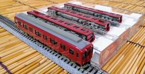 ▼エンドウ-3541&42&43&44/真鍮製▼近鉄/8800系/単品4両セット(M車を含む4連)/死蔵品なので美品/ライトの点灯しない時代の製品/中古