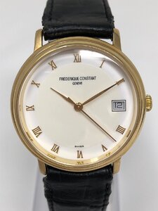 ◆FREDERIQUE CONSTANT GENEVE フレデリックコンスタント 自動巻き デイト 腕時計 スイス製 ホワイト文字盤 中古◆14153★