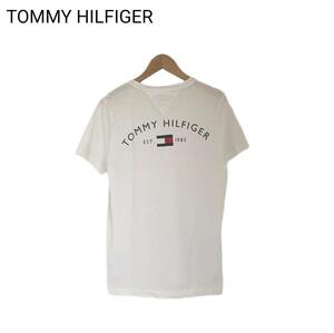 TOMMY HILFIGER　Tシャツ　バックプリント　ワンポイント　ロゴ　S