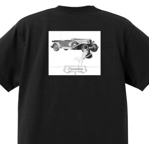 アドバタイジング デューセンバーグ 3244 黒 Ｔシャツ 1929 1927 1925 1922 アメ車 duesenberg クラシックカー ビンテージ アドバタイズメ