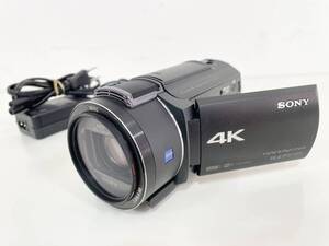 1円～☆【SONY デジタルビデオカメラ 4Kハンディカム FDR-AX40 動作品】ソニー/Handycam/16.6MEGA PIXELS/通電確認済み/現状品/訳あり ☆