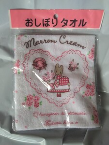 レア 未開封 マロンクリーム おしぼりタオル ハンカチ 1995 平成初期 サンリオ グッズ マスコット レトロ HEISEI RETRO　タオル　goods