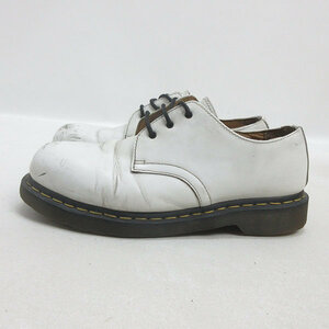 Q■【UK7】Dr.Martens ドクターマーチン 1925 5400 スチールトゥ 3ホールシューズ■白MENS/8【中古】