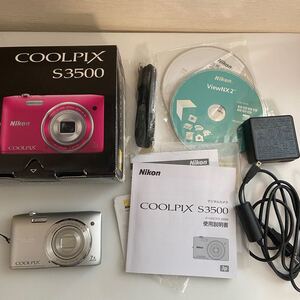 デジカメ Nikon COOLPIX S3500 動作確認済　箱付 (送料込み) デジタルカメラ