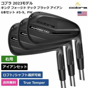 ★新品★送料無料★ コブラ Cobra キング フォージド テック ブラック アイアン 6本セット #5-9，PW 2023 トゥルーテンパー 右利き用