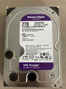 Western Digital 3.5インチ HDD WD20PURZ 2.0TB x1台 WD パープル データ削除済み　その2