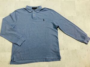 美品　XL POLO RALPH LAUREN 長袖ポロシャツ　水色