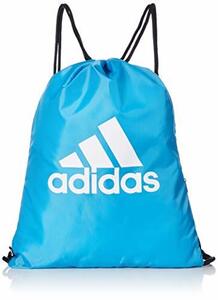 【KCM】Z-bag-86★展示品★【adidas/アディダス】ジムサック　ビッグロゴ　ジムバッグ　ナップサック　サイドチャック付　FSX24　ブルー