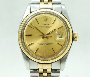 ☆【ジャンク品】ROLEX ロレックス デイトジャスト 1601 メンズ 腕時計 自動巻き ゴールド k_w k24-1095