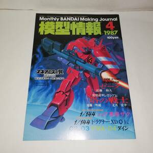 ▼模型情報 1987 ４月号 ▼昭和62年4月発行 ▼バンダイ ▼機甲戦記ドラグナー 他