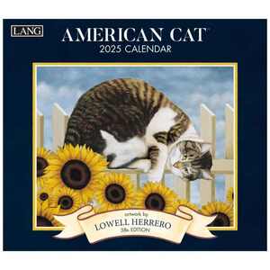 2025 Calendar LANG ラング 壁掛けカレンダー2025年 American Cat Lowell Herrero