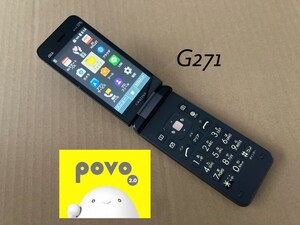 美品 G271 GRATINA au KYF39 4G 墨 京セラ SIMフリー ケータイ ガラケー ガラホ グラティーナ VoLTE povo