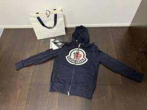 ★未使用品★正規品★MONCLER GENIUS★ニット ビッグロゴ ジップアップ パーカー★サイズ S★ネイビー★フーディ★モンクレール ブランド★