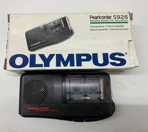 #15555 OLYMPUS オリンパス Pealcorder S926 ブラック マイクロカセットコーダー 録音/再生機　通電動作未確認