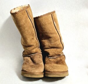 UGG アグ ムートンブーツ ロングブーツ レディース W6サイズ 約22cm クラシック クッション性 防寒 ファッション アパレル HMY