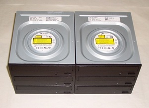 ◆6台セット！Hitachi LG製 スーパーマルチDVD 2層DVD±R対応『GHC0N（GH24NSB0）』正常動作品！