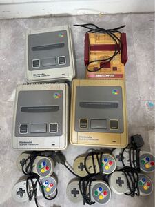 Nintendo 任天堂　SFC FC スーパーファミコン ファミコン 本体4台 他 コントローラー まとめて　ジャンク品　100サイズ