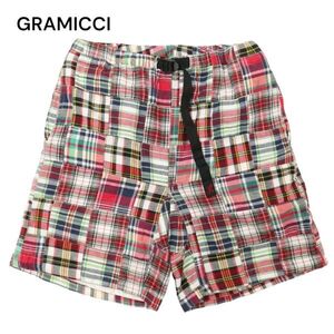 GRAMICCI グラミチ 春夏 パッチワーク★ マドラス チェック クライミング ショート パンツ Sz.S　メンズ アウトドア　C4B02073_5#P